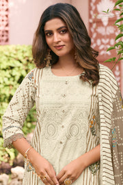 Premium Cotton Beige Casual Salwar Suit